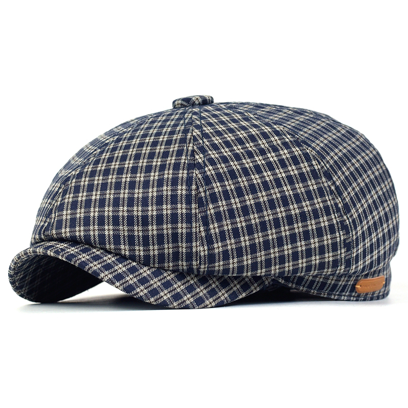Dad Hat Cotton - Xuân Hè Kẻ Sọc Newsboy Nắp