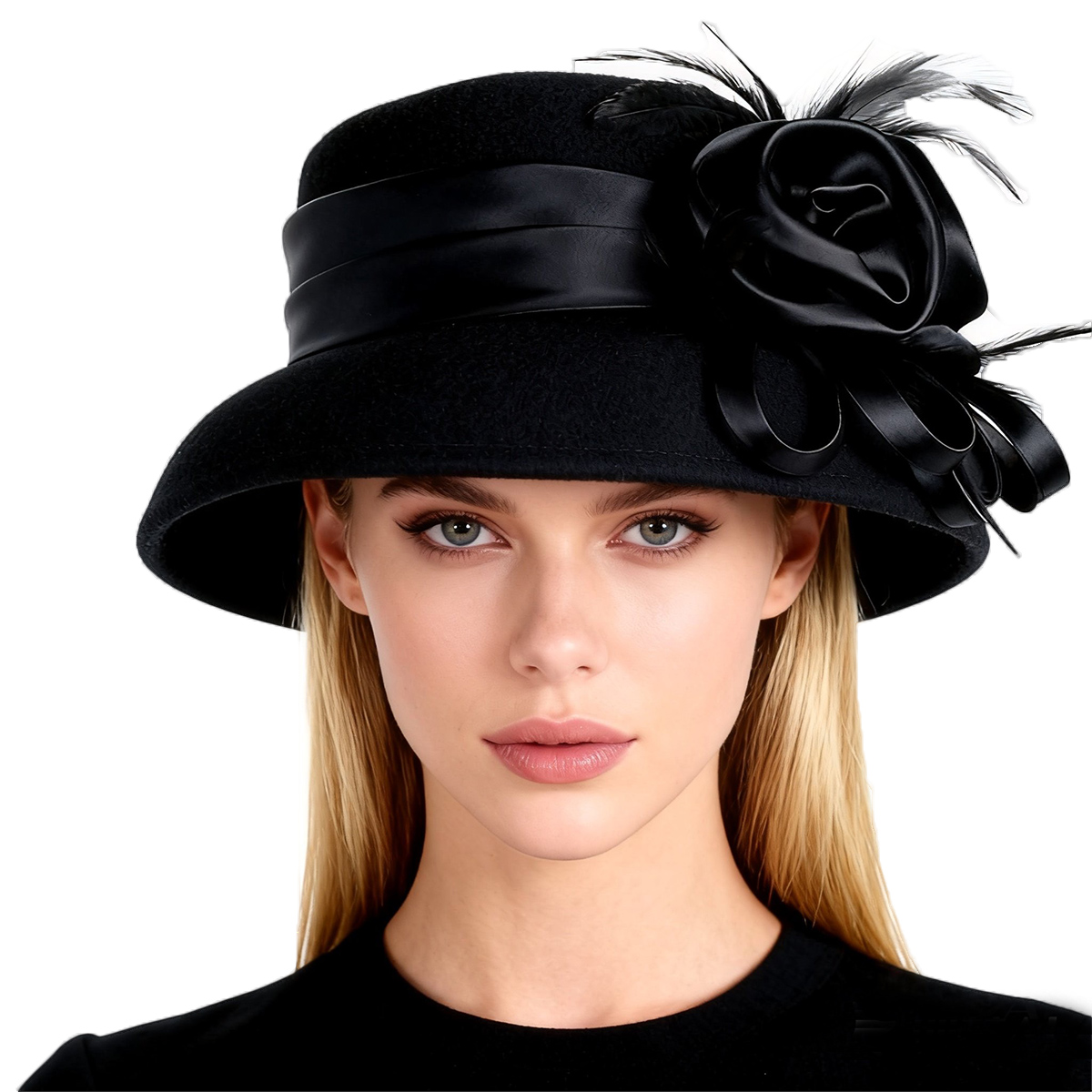 Women's Black Wool Felt Cloche - đánh giá và giá Fedora Hat Wool