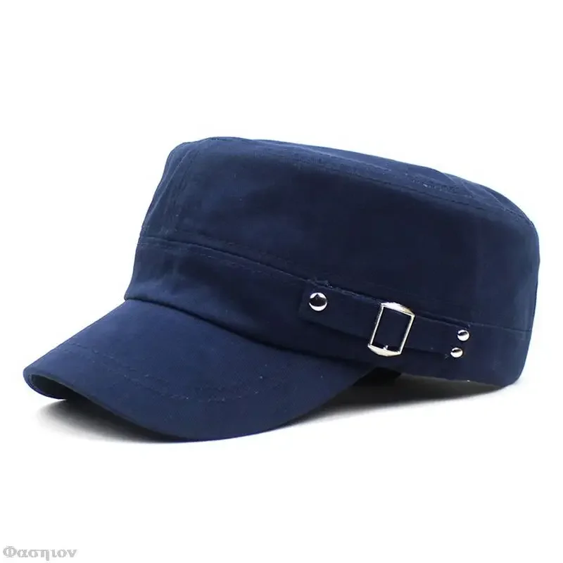 Army Cap Men Women Pure Color  - đánh giá và giá Snapback Hat Flat
