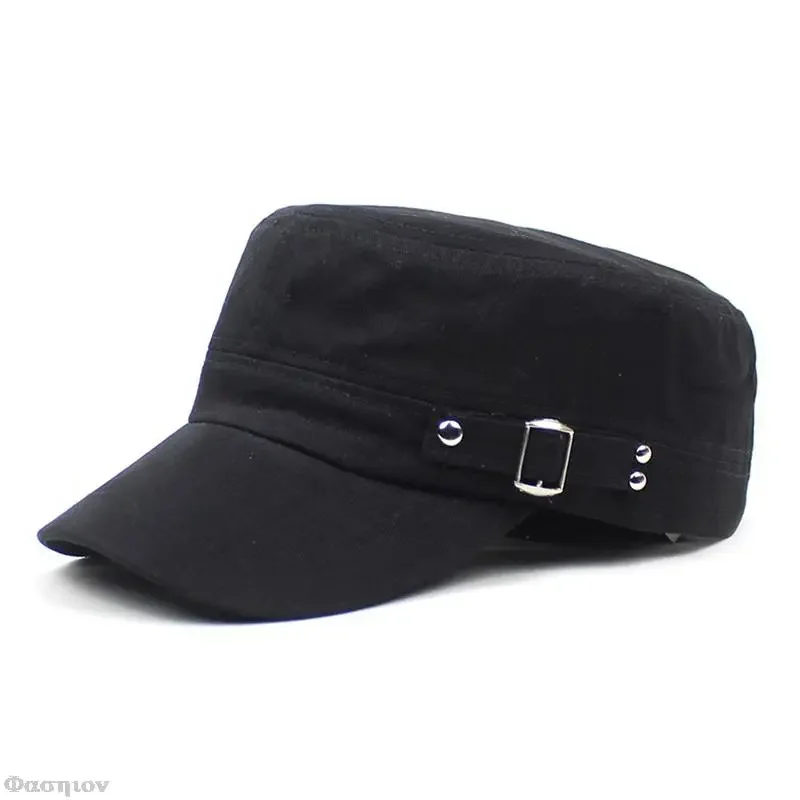 Army Cap Men Women Pure Color  - đánh giá và giá Snapback Hat Flat