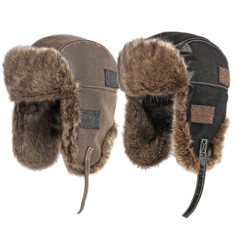 HT4098 Nga Nón Dày Ấm Da Mùa Đ - đánh giá và giá Winter Trapper Hat